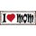 Schild Spruch "I love Mom" 27 x 10 cm Blechschild