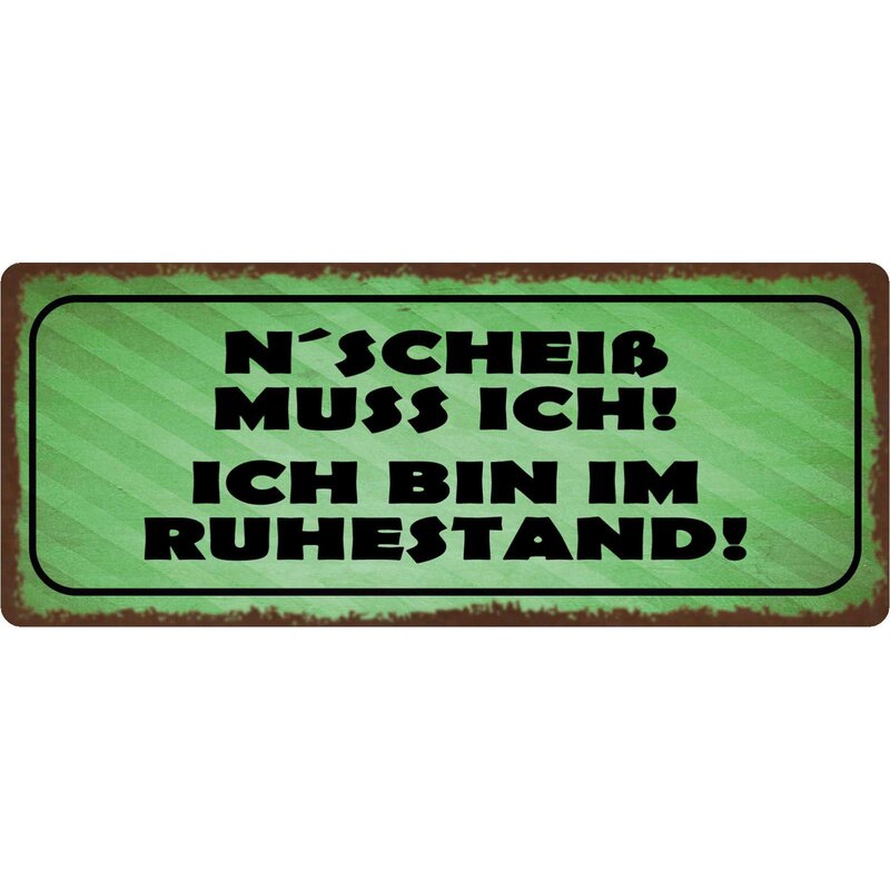 Schild Spruch Scheiße geparkt 27 x 10 cm Blechschild, 9,49 €