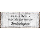 Schild Spruch "Gerüchteküche hinter dem...