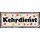 Schild Spruch "Kehrdienst" 27 x 10 cm Blechschild