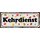 Schild Spruch "Kehrdienst" 27 x 10 cm Blechschild