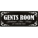 Schild Spruch "Gents Room" 27 x 10 cm Blechschild