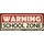 Schild Spruch "Warning School Zone" 27 x 10 cm Blechschild