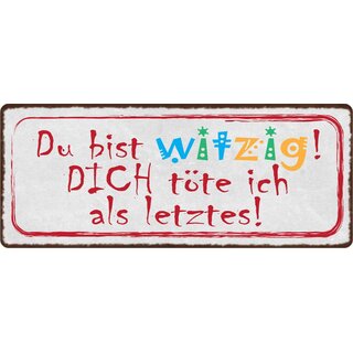 Schild Spruch "Du bist wichtig" 27 x 10 cm Blechschild