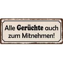 Schild Spruch "Alle Gerüchte auch zum...