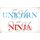 Schild Spruch "Unicorn Ninja" 30 x 20 cm Blechschild