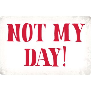 Schild Spruch "Not my day" 30 x 20 cm Blechschild