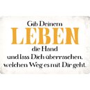 Schild Spruch "Gib deinem Leben die Hand" 30 x...