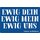 Schild Spruch "Ewig dein, ewig mein, ewig uns" 30 x 20 cm Blechschild