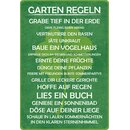 Schild Spruch "Garten Regeln" 20 x 30 cm...