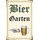 Schild Spruch "Biergarten" 20 x 30 cm Blechschild