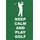 Schild Spruch "Keep calm and play golf" 20 x 30 cm Blechschild