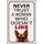 Schild Spruch "Never trust a woman who doesn`t like dogs" 20 x 30 cm Blechschild