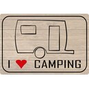 Schild Spruch "I love Camping" 30 x 20 cm...