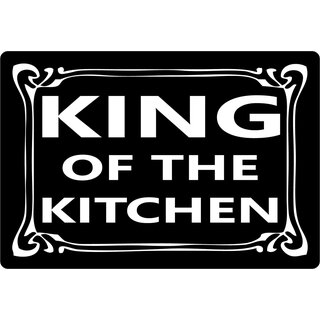 Schild Spruch "King of the kitchen" 30 x 20 cm Blechschild