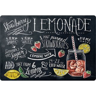 Schild Motiv "Strawberry Lemonade" 30 x 20 cm Blechschild