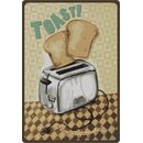 Schild Motiv "Toast Now Automatic" 20 x 30 cm...
