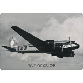 Schild Motiv "Flugzeug Wulf FW 200 C-8" 30 x 20 cm Blechschild