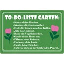 Schild Spruch "To-Do-Liste Garten" 30 x 20 cm...