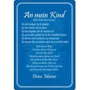 Schild Spruch "An mein Kind. Deine Mama" 20 x...