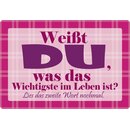 Schild Spruch "Weißt du was das wichtigste im...