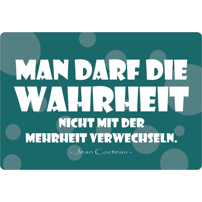 Schild Spruch "Hier ist es sauber genug um gesund zu bleiben" 30 x 20