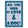 Schild Spruch "All you need is love and a dog" 20 x 30 cm Blechschild