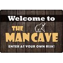 Schild Spruch "Welcome to the man cave" 30 x 20...