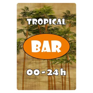 Schild Motiv "Tropical Bar" 20 x 30 cm Blechschild