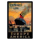 Schild Motiv "Cunard Line Europe America" 20 x...