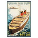 Schild Motiv "Queen Mary, Queen Elizabeth" 20 x...