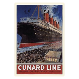 Schild Motiv "Cunard Line" 20 x 30 cm Blechschild