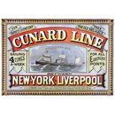 Schild Motiv "Cunard Line New York Liverpool"...