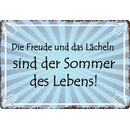 Schild Spruch "Freude und Lächeln sind Sommer...