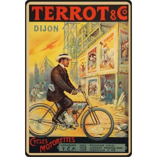 Schild Motiv "Terrot & Co Dijon" 20 x 30 cm Blechschild