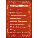 Schild Spruch "Weihnachtsregeln" 20 x 30 cm...