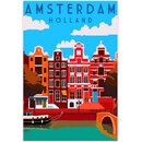 Schild Motiv "Amsterdam Holland" 20 x 30 cm...