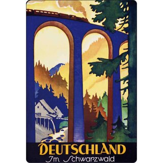 Schild Motiv "Deutschland im Schwarzwald" 20 x 30 cm Blechschild