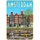 Schild Motiv "Amsterdam" 20 x 30 cm Blechschild