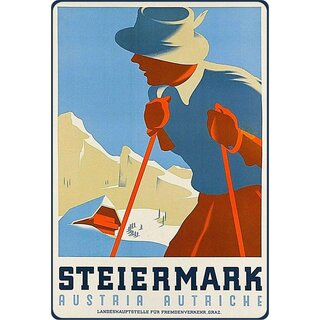 Schild Motiv "Steiermark Austria" 20 x 30 cm Blechschild