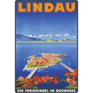 Schild Motiv "Lindau Bodensee" 20 x 30 cm Blechschild