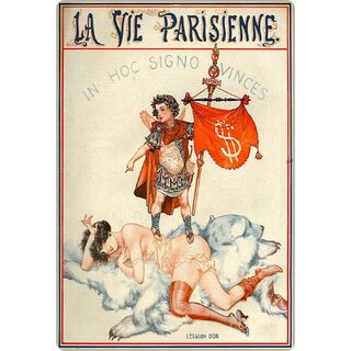 Schild Motiv "La Vie Parisienee" 20 x 30 cm Blechschild
