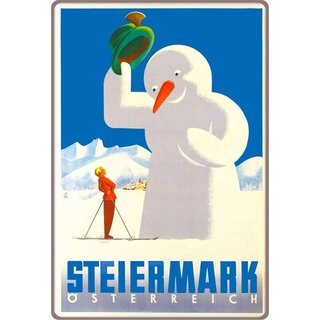 Schild Motiv "Steiermark Österreich" 20 x 30 cm Blechschild