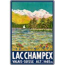 Schild Motiv "Lac Champex Schweiz" 20 x 30 cm...