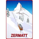 Schild Motiv "Zermatt Winter Schweiz" 20 x 30...