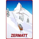 Schild Motiv "Zermatt Winter Schweiz" 20 x 30...
