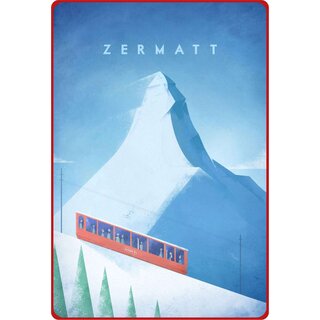 Schild Motiv "Zermatt Berg Schweiz" 20 x 30 cm Blechschild
