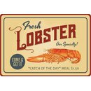 Schild Spruch "Fresh Lobster" 30 x 20 cm...