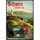 Schild Motiv "Genfer See Schweiz" 20 x 30 cm...