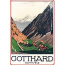 Schild Motiv "Gotthard Schweiz" 20 x 30 cm...